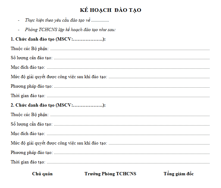 mẫu đánh giá nhân viên